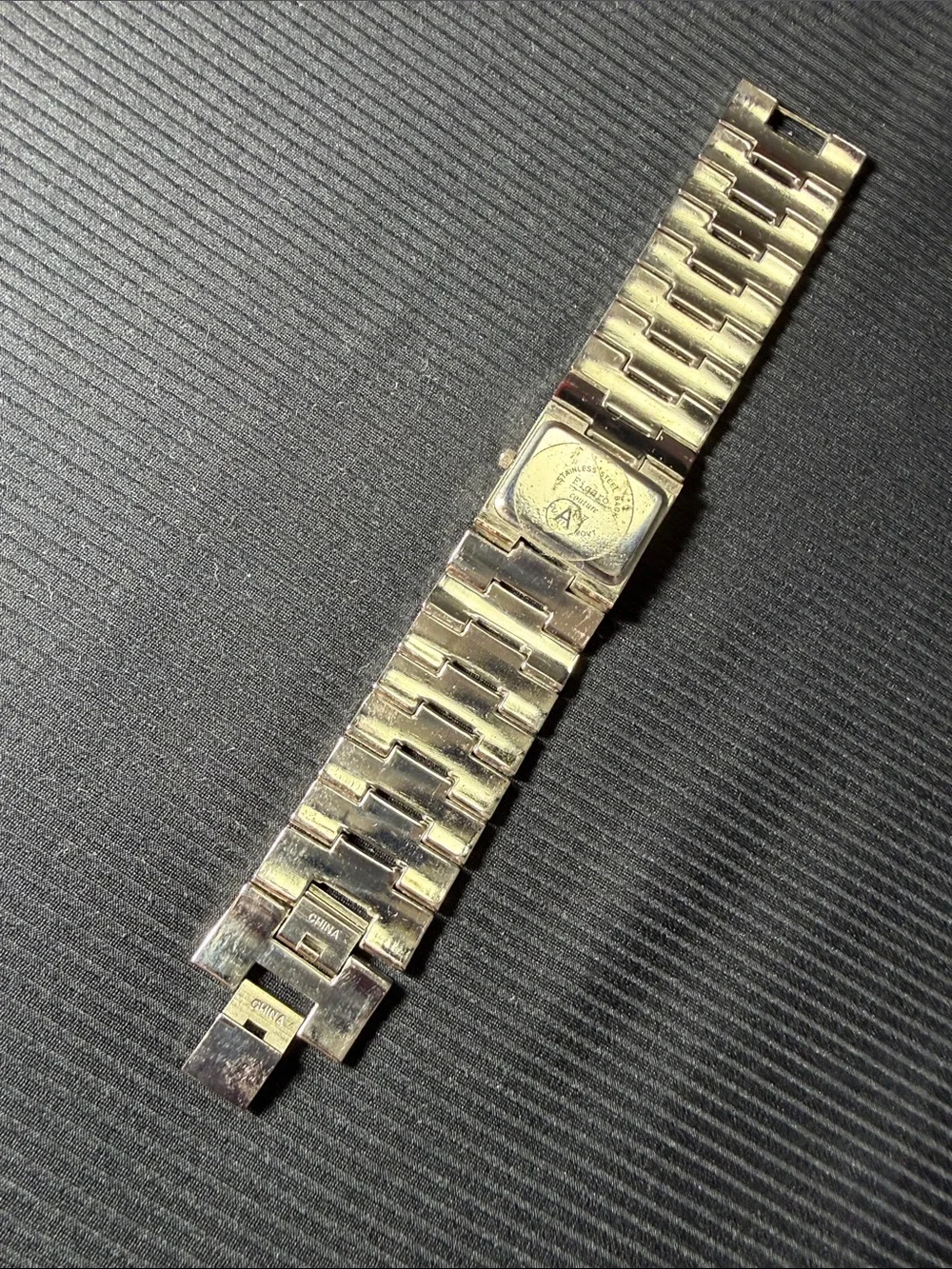 Silver-Tone Women's Square Dial Bracelet Watch